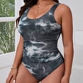 thumbnail image 1 of Royisotas Women's One Piece Swimsuits Plus Size Tummy Control Ribbed Scoop Neck Bathing Suit Summer Beach 2026, 1 of 9