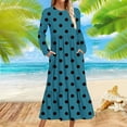 thumbnail image 1 of Royisotas Womens Boho Print Dress Summer Maxi Dresses Flowy Casual Long Sleeve Beach Party Long Dress, 1 of 5