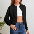 thumbnail image 1 of Royisotas Womens Button Sweaters Solid Color Coat Winter Knitted Cardigan Loose Fit Long Sleeve Fashionable Tops for Ladies Black, 1 of 8