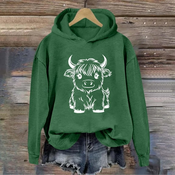 Royisotas Cow Print Womens Hoodies and Sweatpants Winter Hooded Sweatshirts Long Sleeve Retro Casual Pullover Super Soft