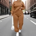 thumbnail image 1 of Royisotas Womens Sweatshirts and Pants Plus Size Fall Sweatshirts with Pockets Pullover Crewneck Solid Color Sweatsuits for Women, 1 of 6
