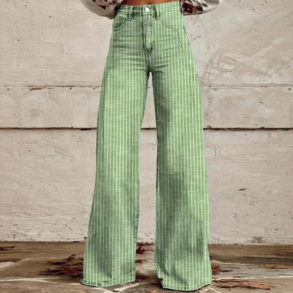 Royisotas Womens Trouser Pants Wide Leg Wide Leg Straight Casual Summer Straight Pants Button Pants