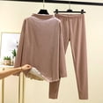 thumbnail image 1 of Royisotas Womens Velvet Pajamas Comfy Sleepwear Warm Soft Dressy Long Sleeve Lounge sets for Women 2 Piece, 1 of 5