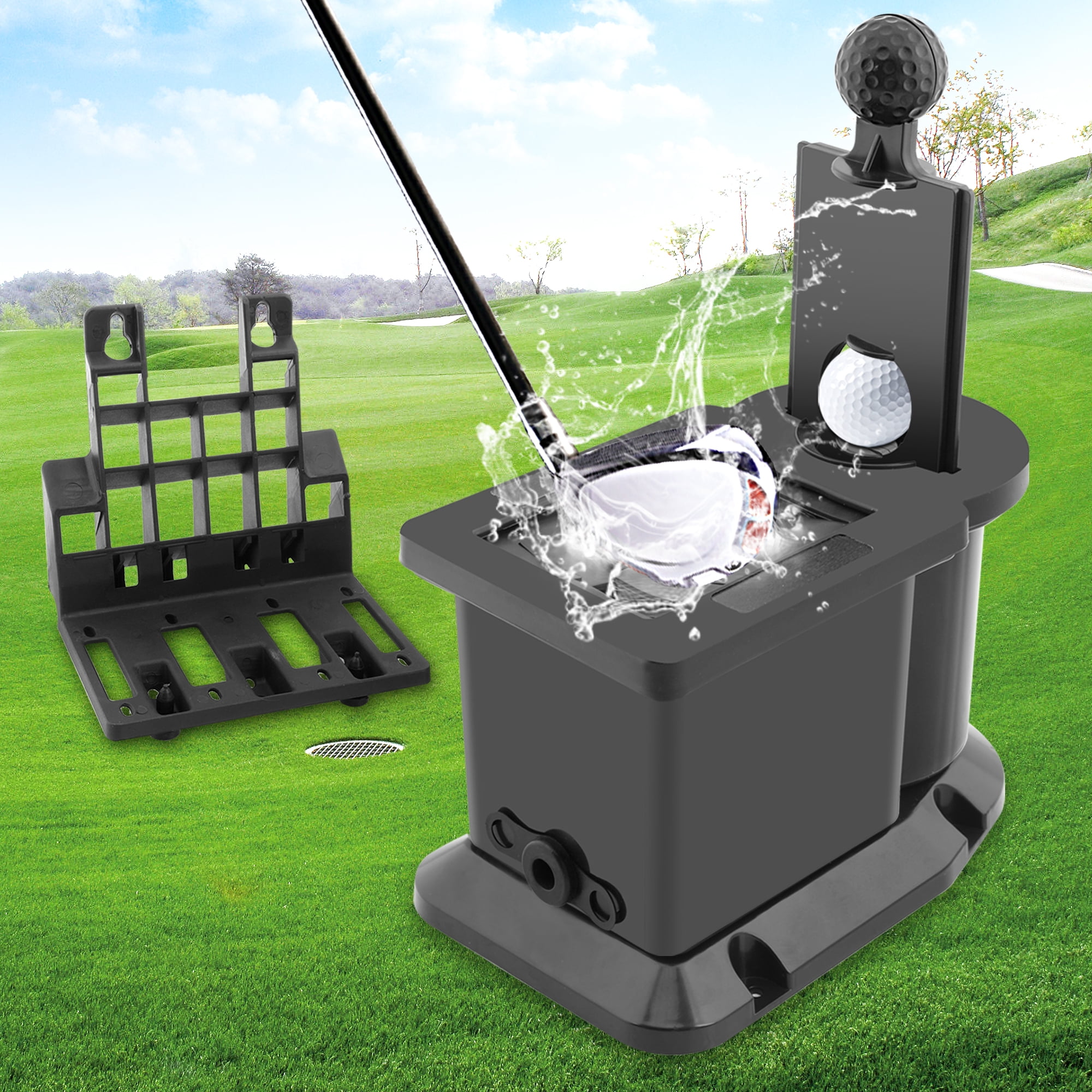 Roykaw Golf Ball Washer Golf Cart Ball Washer Cleaner for EZGO