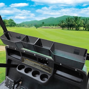 Roykaw Golf Cart Front Basket, Golf Cart Dash Tray Organizer for EZGO TXT/RXV Models, Storage Basket