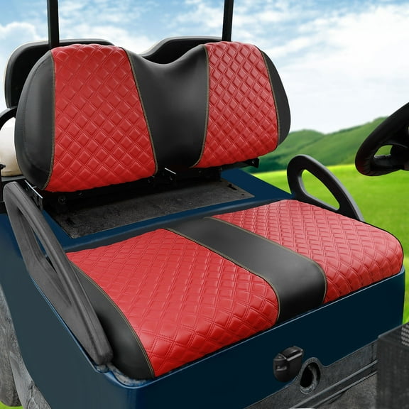 Roykaw Golf Cart Front Seat Cover Universal Fit for Club Car Precedent Golf Cart Front Seat, Red