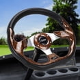thumbnail image 1 of Roykaw Golf Cart Steering Wheel Universal for EZGO Club Car Yamaha, Golf Cart Accessories, Brown, 1 of 8