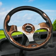 Roykaw Golf Cart Universal Steering Wheel Compatible with EZGO RXV TXT, Club Car DS Precedent Tempo, Yamaha G29 Drive Drive 2,Universal Design for Most Golf Cart