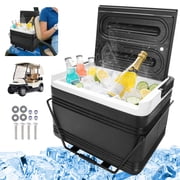 Roykaw Portable Golf Cart Ice Cooler, 8L Ice Box for 48 H Cooling, Chest Box with Mounting Bracket, Compatible with EZGO/Club Car/Yamaha, for Beach, Camping, Fishing