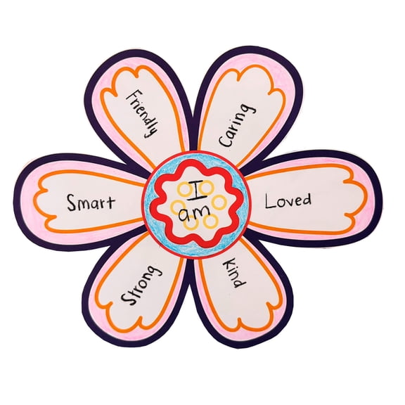 Roylco Affirmation Flowers, Pack of 36