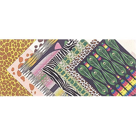 Roylco Amazing Animal Paper - 8 Hand-Painted Animal Print Designs for Arts & Crafts, Safari Themed Projects, Scrapbooks & Collages - 40 Sheets, 8.5" x 11"