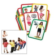 Roylco Busy Body Gross Motor Exercise Cards for Kids Ages 3+ 16 Educational Photo Cards with 3 Challenge Levels, Teacher Guide Included - 8.5x11 inch
