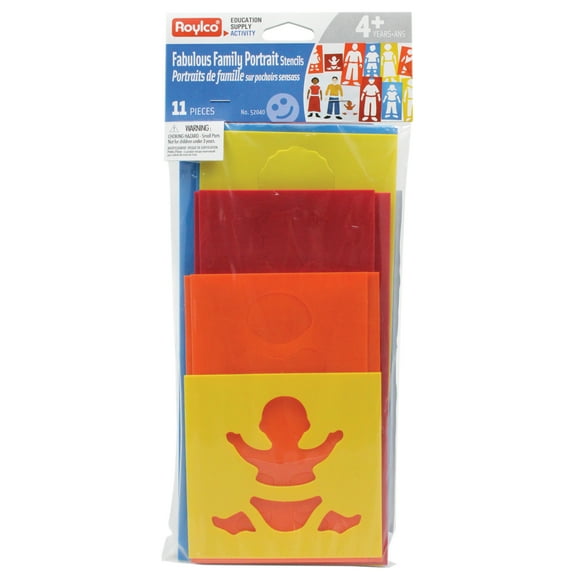 Roylco Fabulous Family Portrait Stencil, 13 Pieces
