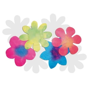 Roylco Color Diffusing Paper Flowers - 9 Inch Fabric-Like Craft Paper for Watercolor Art, 80 Sheets - Perfect for Classroom Arts & Crafts, All Ages