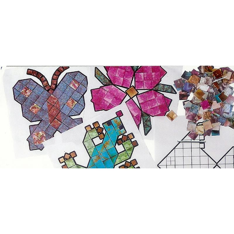 Roylco Mineral Mosaics Poster & Artwork Set - 2500 Piece Mosaic Tiles for Kids Arts & Crafts, Classroom Activities, Creative Projects - Educational STEM Art Supplies