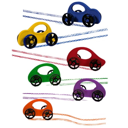 Roylco Paint Racers, Primary & Secondary Colors, 6-Pack