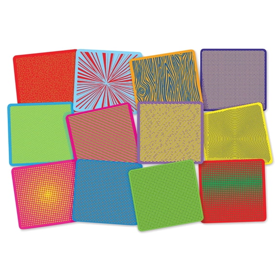 Roylco Pop Art Rubbing Mats - Set of 12