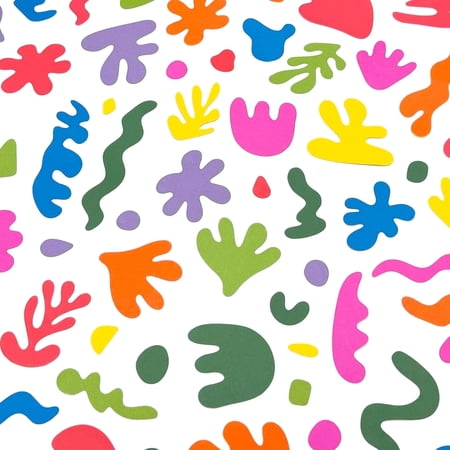 Roylco Matisse Collage Shapes - 148 Pre-Cut Cardstock Pieces for Art Projects, Henri Matisse Inspired Craft Shapes for Kids, Classroom Art Supplies, Ages 3+, Vibrant Colors