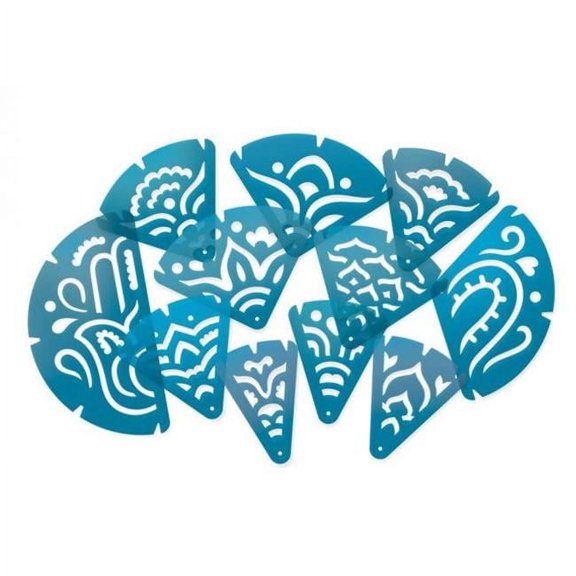 Roylco Fraction Mandala Stencil Tracers Geometric & Math Stencil Set for Fraction Exploration, Mandala Art Creation and STEAM Integrated Learning