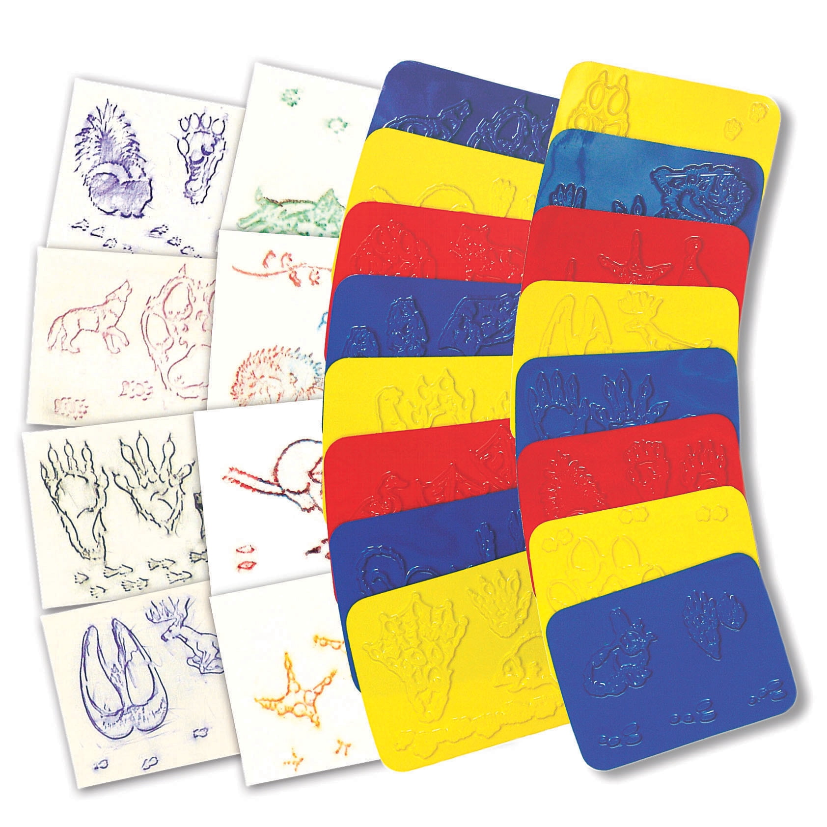 Roylco, RYLR5837, Animal Track Rubbing Plates, 16 / Pack, Assorted