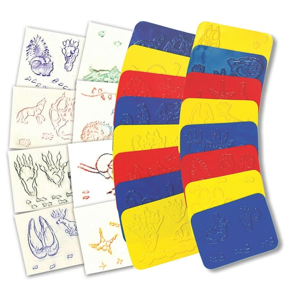 Roylco, RYLR5837, Animal Track Rubbing Plates, 16 / Pack, Assorted