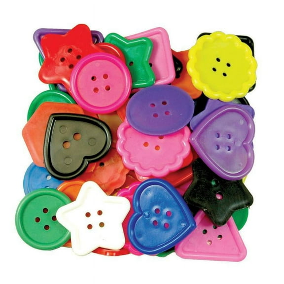 Roylco Really Big Buttons, 8 Shapes, 1 lb.
