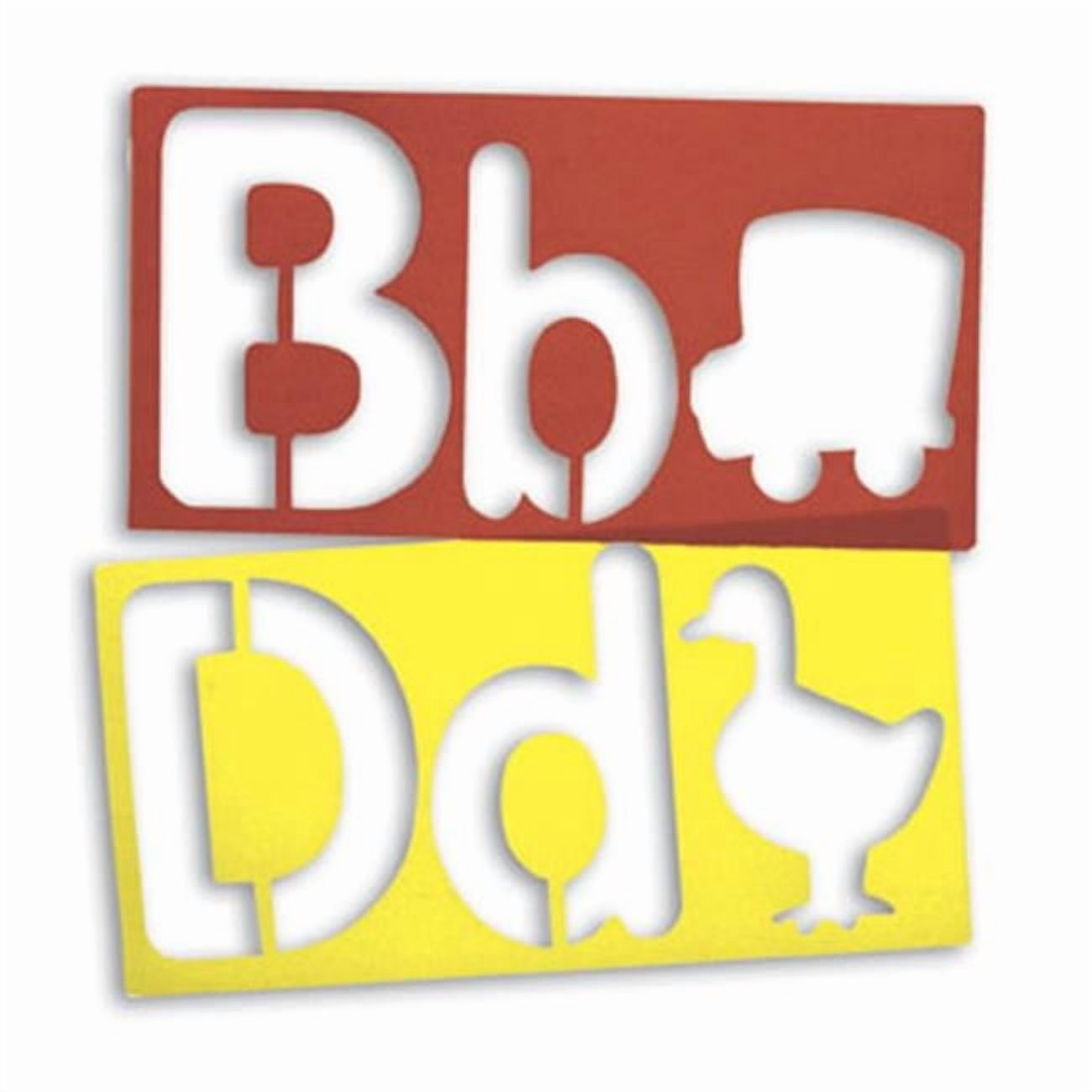 Roylco  Roylco Big Alphabet and Picture Stencils - 7 in. x 13 in. - 26-pkg
