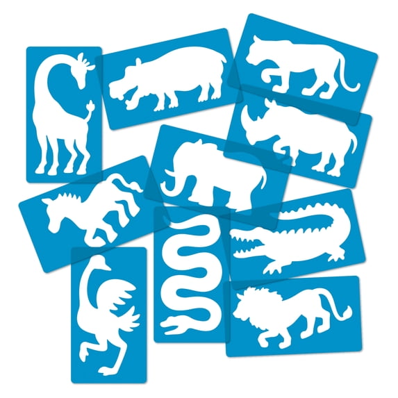 Roylco Safari Animal Stencils (10 Count)