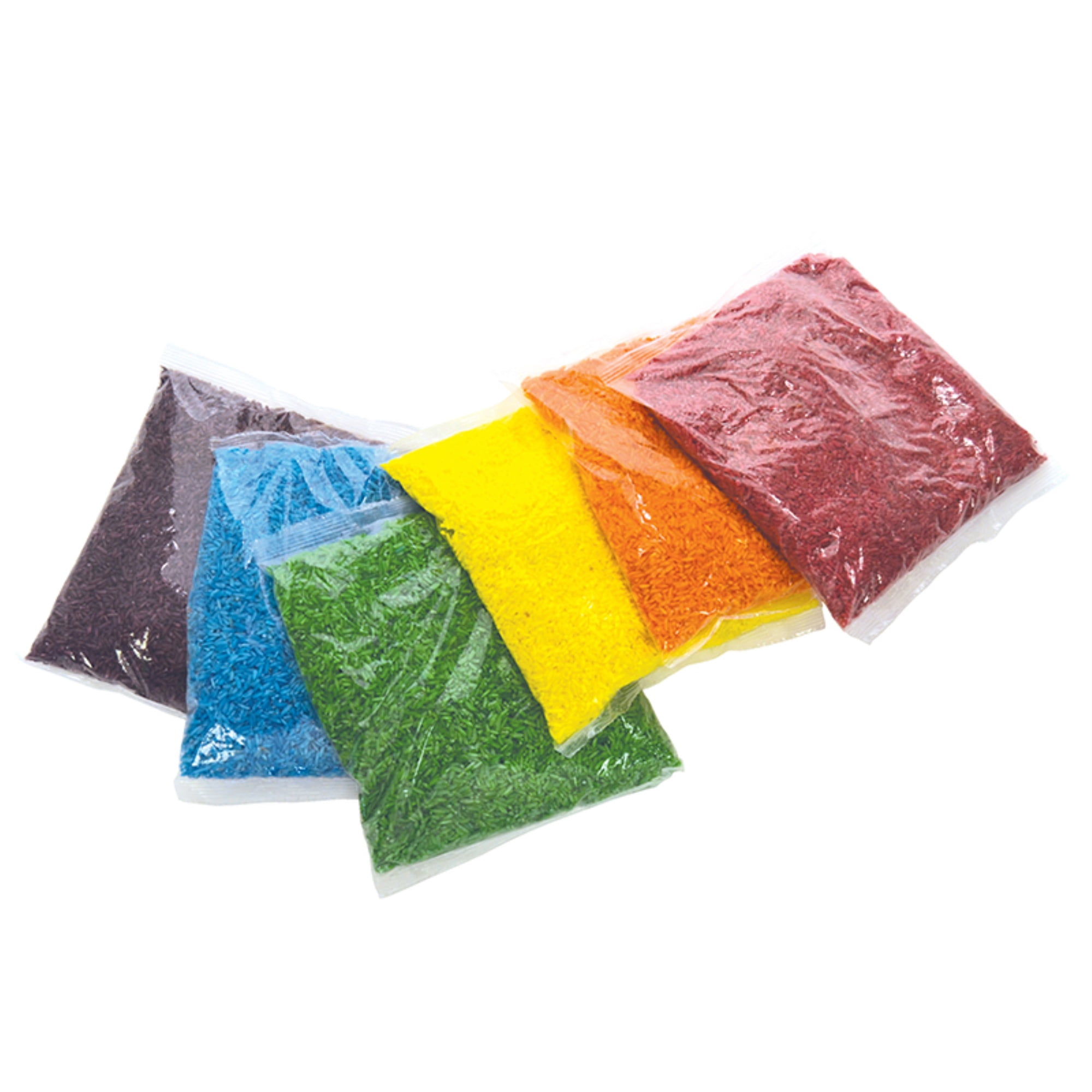 Roylco Sensory Rice, Assorted, 6 Colors