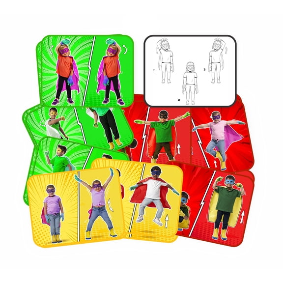 Roylco Super Hero Exercise Cards, Set of 16