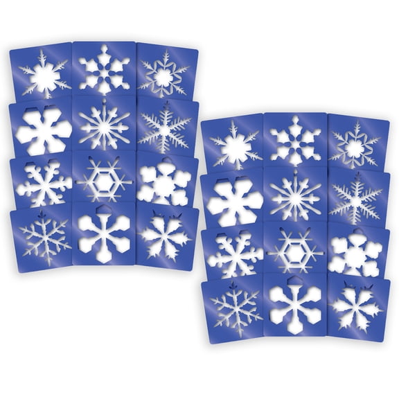 Roylco Super Snowflake Stencils, 12 Per Pack, 2 Packs