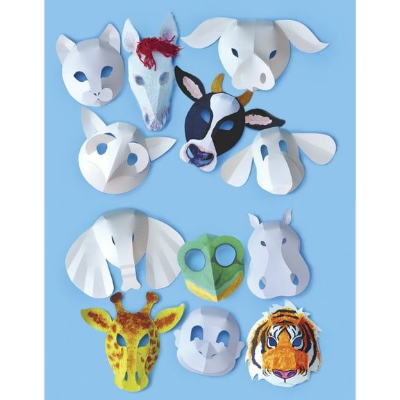 Roylco Wild Animal Mask, Set of 30