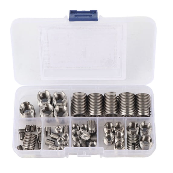 Royliver Thread Insert Set Stainless Steel Thread Inserts Set Thread Reinforce Repair Tool Suitable for Repairing Inner Threads