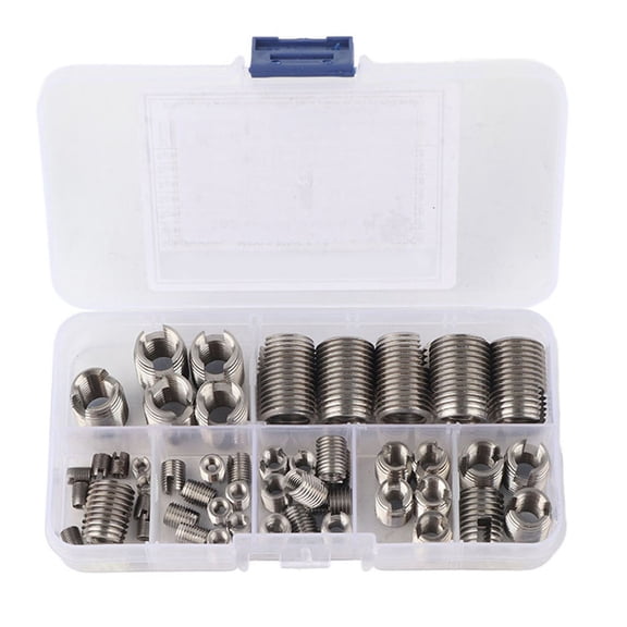 Royliver Thread Insert Set Stainless Steel Thread Inserts Set Thread Reinforce Repair Tool Suitable for Repairing Inner Threads