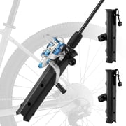 Roylvan 2Pack Pole Mount Fishing Rod Holder for Bike, 360  Rotatable Fishing Pole Holder, Adjustable Fishing Pole Rack with Mount Clamp for Boat, Chairs, Cart, Scooter, Motorcycle, ATV, Beach Car