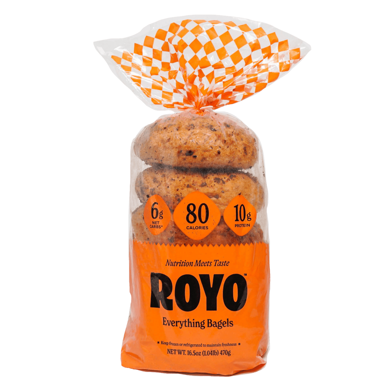 Royo Bread Co Low Carb New York Bagels (6 Bagels) Flavor Everything
