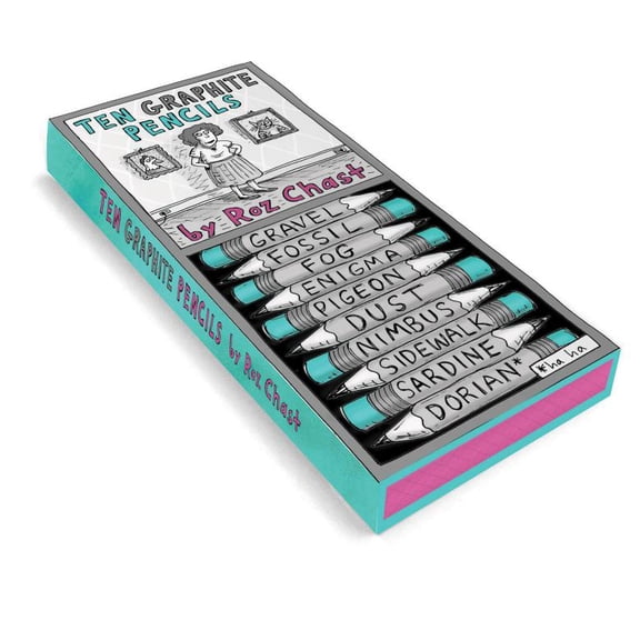 Roz Chast Ten Graphite Pencils : (Cute Office Supplies, Pencils for Students, Back to School Supplies) (Kit)