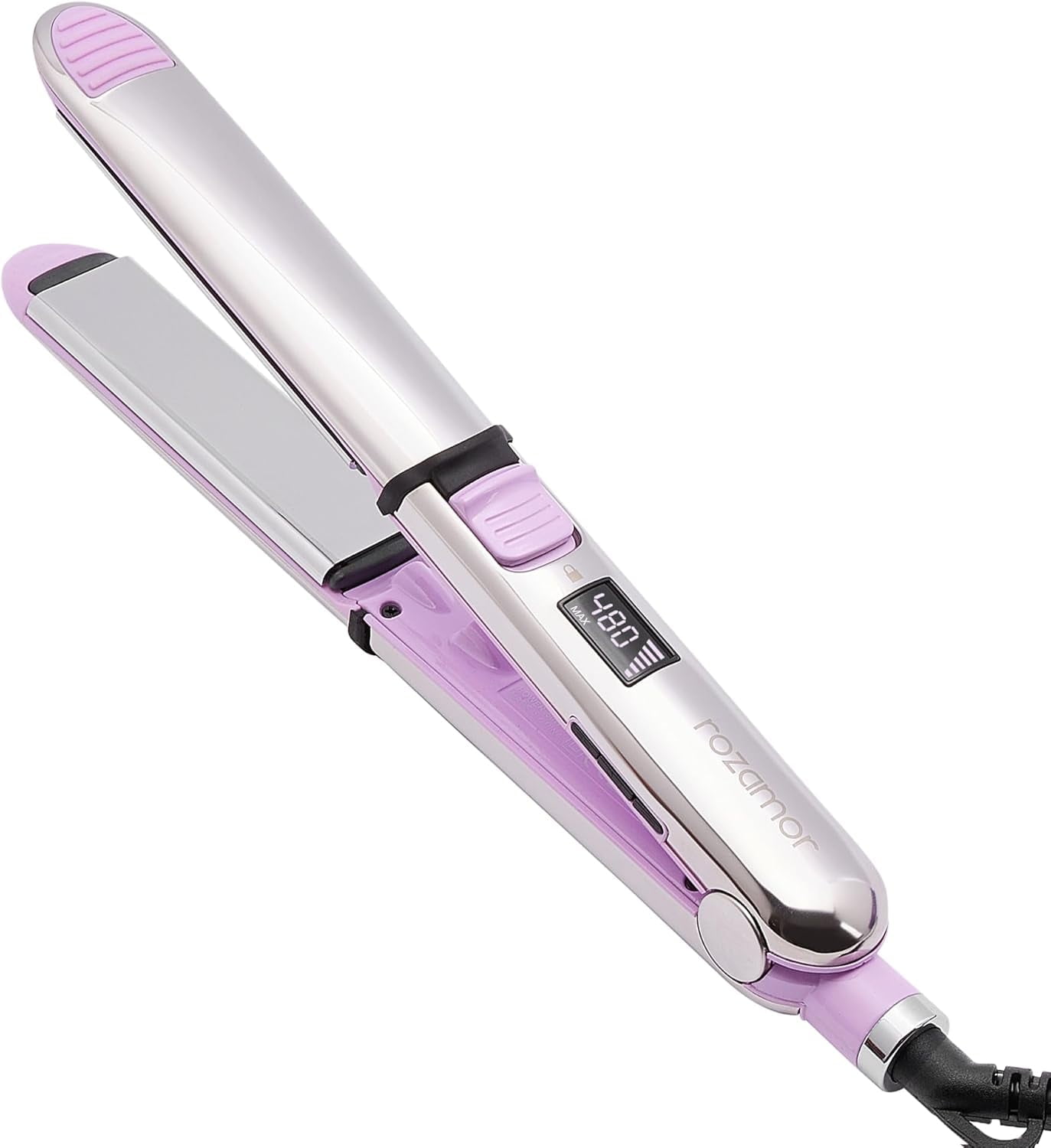 Rozamor Flat Iron Hair Straightener, Titanium, 1 Inch, Purple