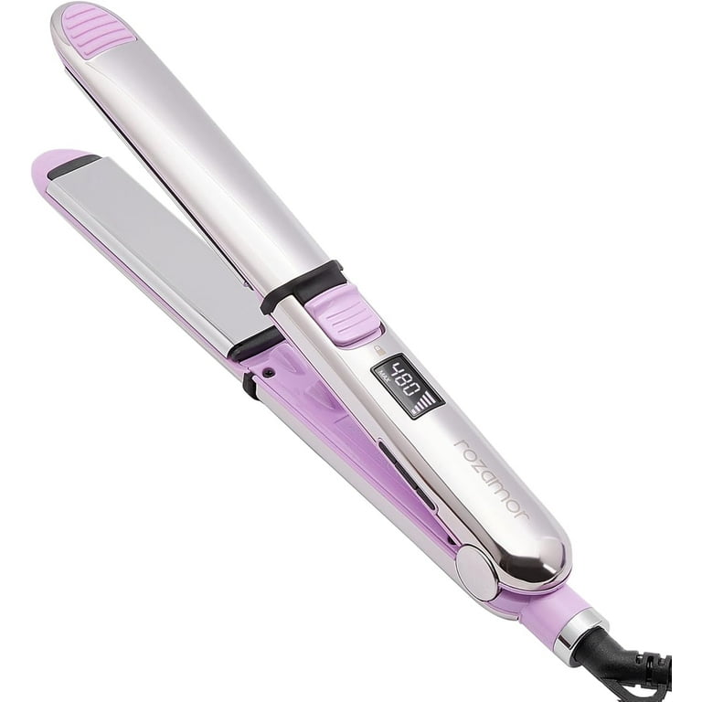 Rozamor Flat Iron Hair Straightener, Titanium, 1 Inch, Purple