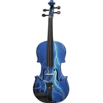 Rozanna's Blue Lightning Violin Outfit with Bow Case, Tuners, Rosin, and Strings
