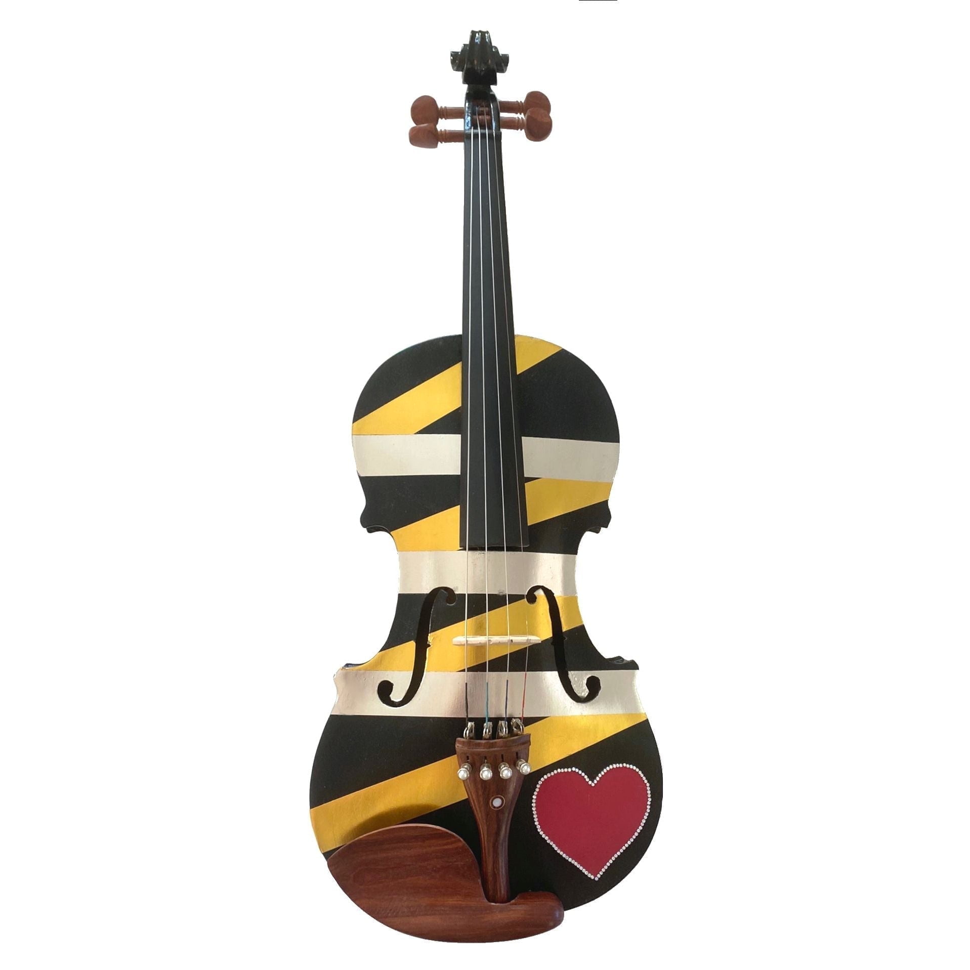 Rozanna's Love Wrap Violin Outfit 4/4 w Metallic Gold Silver Wrap and Pearl fine tuners