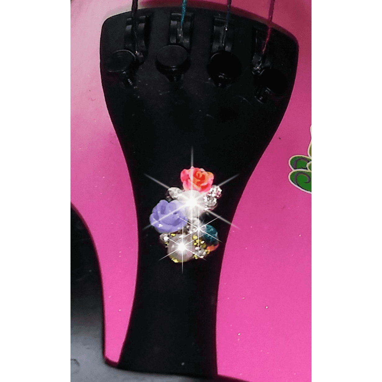Rozanna's Rose Cluster Crystalline & Pearl Violin Tailpiece
