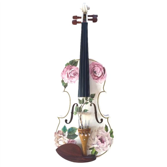 Rozanna's Rose Delight II Violin Outfit, White, With Accessories
