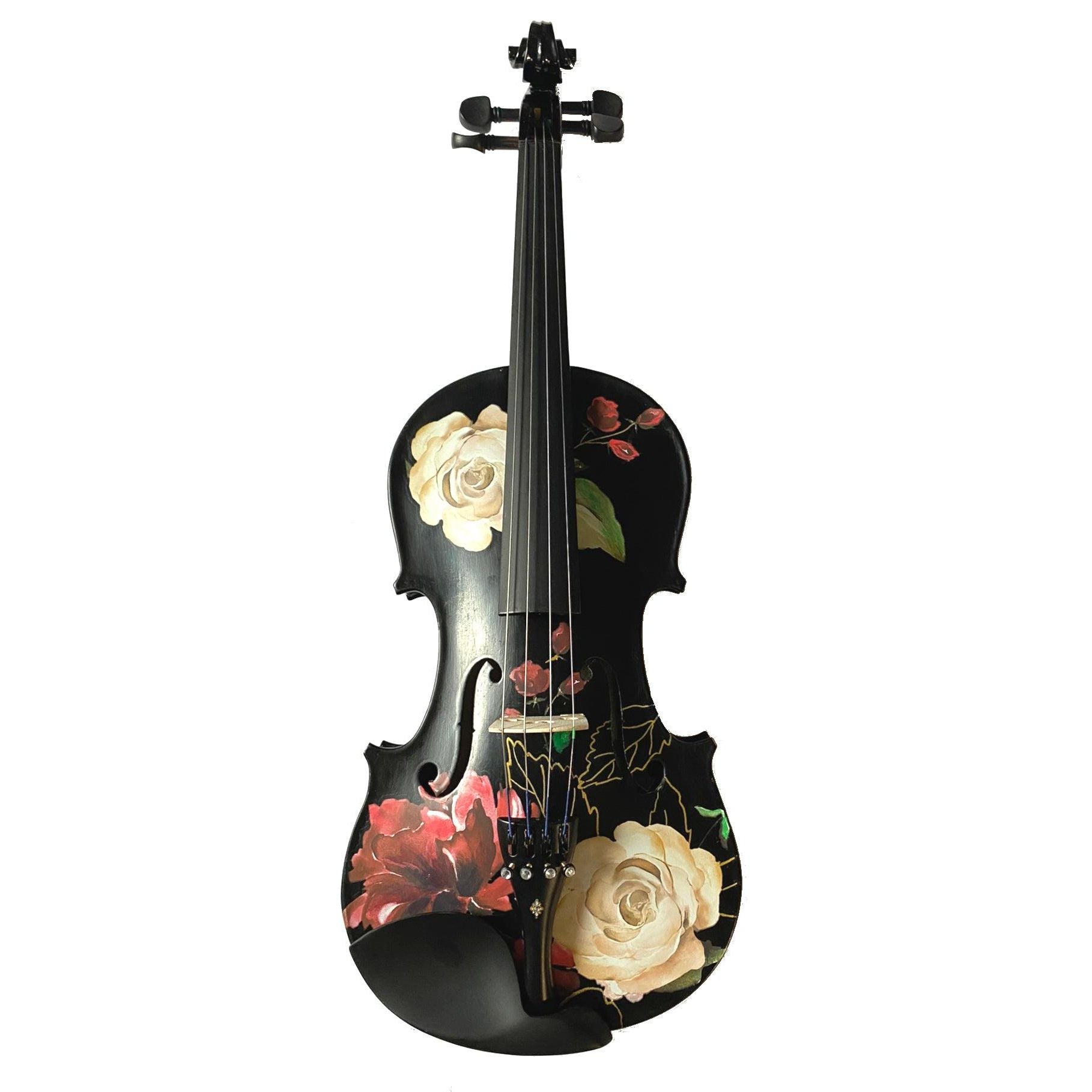 Rozanna's  Rose Delight 1/4 Black Violin Outfit, New, 5-Year Warranty