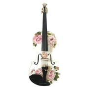 Rozannas Violins Rose Delight Electro Acoustic Violin Outfit 4/4, White, New