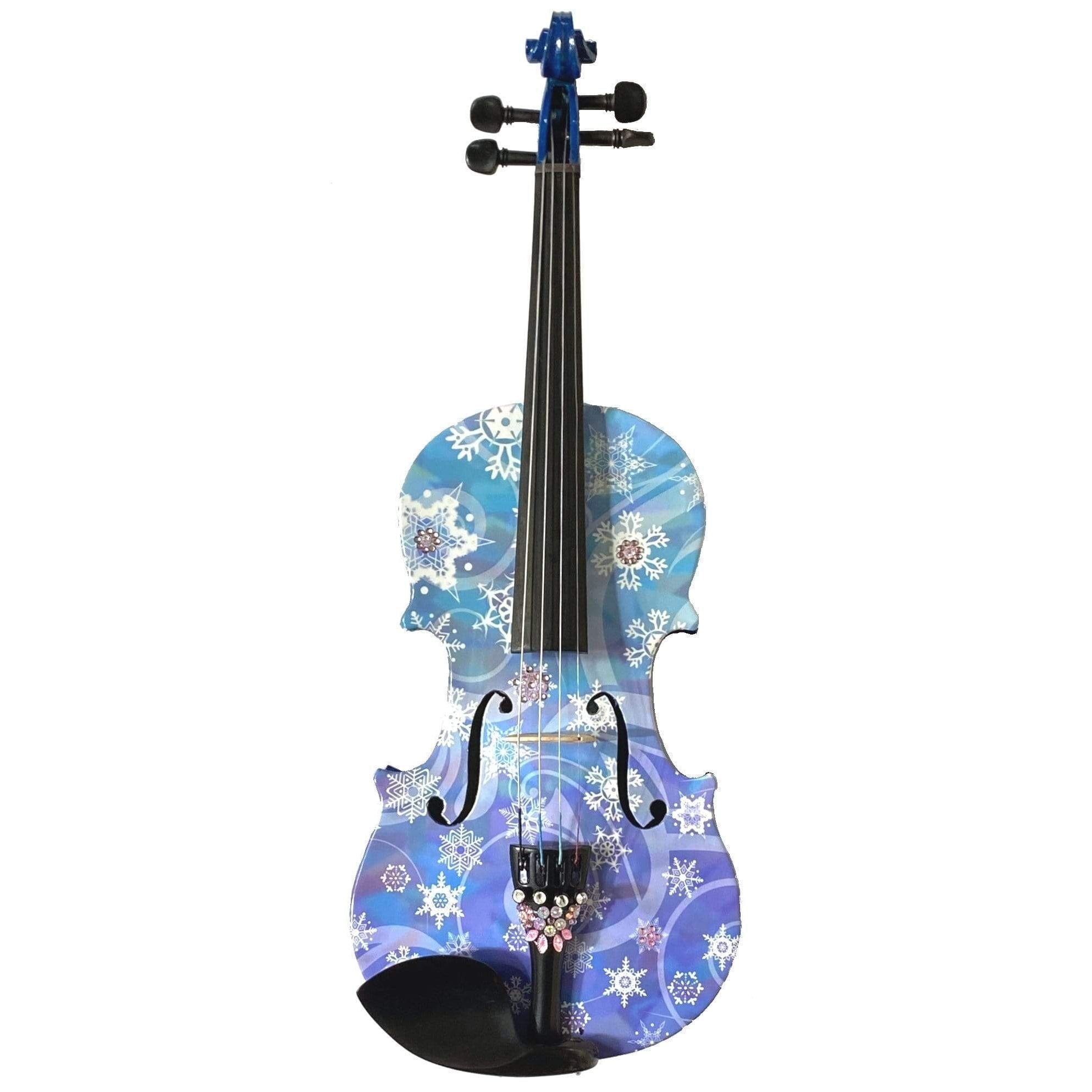 Rozanna's Violins Snowflake Bling Violin Outfit, 3/4 Spruce Violin with ...