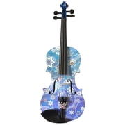 Rozannas Violins Snowflake Bling Violin Outfit, 3/4 Spruce Violin with Glow Bow