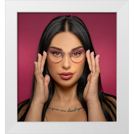 Rozenberg Sherez, Ifat 12x13 White Modern Wood Framed Museum Art Print Titled - Eyewear Makeup