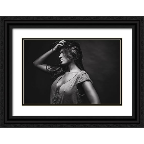 Rozenzvig, Carmit 24x17 Black Ornate Wood Framed with Double Matting Museum Art Print Titled - Dorine