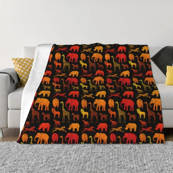 Rozeui Animal for Flannel Blanket, Soft Fuzzy Plush King Blanket for Winter, Thick and Warm All-Season Bed Throw-40"x30"
